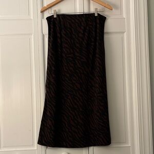 Madewell Brown and Black Patterned Skirt
